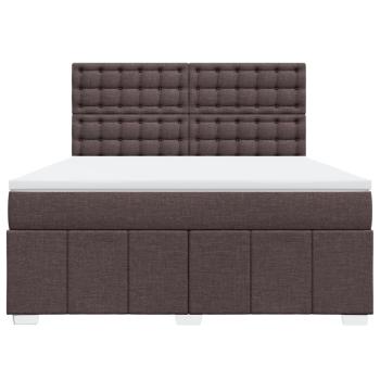 Boxspringbett mit Matratze Dunkelbraun 180x200 cm Stoff