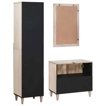 Badezimmermöbel Set mit Schubladen 3 pcs Weiß 38 x 33 x 160 cm