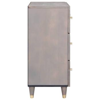 Sideboard 2 pcs Grau 60 x 33.5 x 75 cm Massivholz Mango