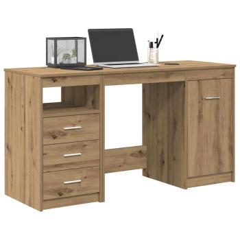 ARDEBO.de - Schreibtisch mit Schrank Artisan Oak Engineered Wood