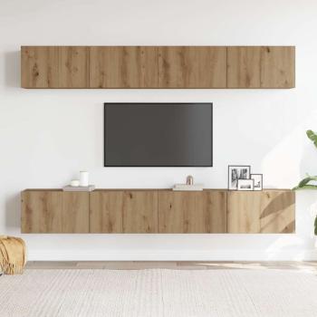 4-teiliges TV-Wandschrank-Set Artisan Oak 100x30x30 cm