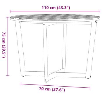 5-teiliges Garten-Ess-Set aus Massivholz Akazie