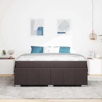 Bettgestell mit Matratze Dunkelbraun 180 x 200 cm Stoff