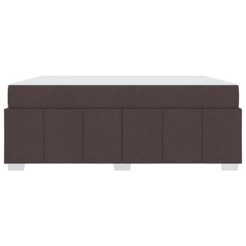 Bettgestell mit Matratze Dunkelbraun 180 x 200 cm Stoff