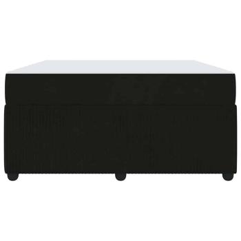 Bettgestell mit Matratze mit Matratze Schwarz 140 x 200 cm Samt