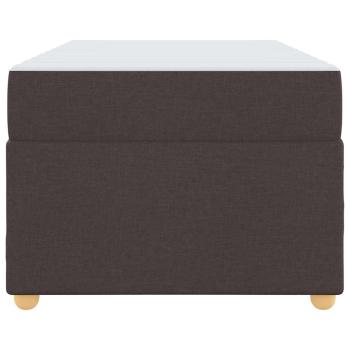 Bettgestell mit Matratze Dunkelbraun 80 x 200 cm Stoff