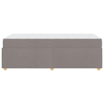 Bettgestell mit Matratze Taupe 100 x 200 cm Stoff