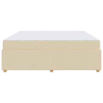 Bettgestell mit Matratze mit Matratze Creme 200 x 200 cm Stoff