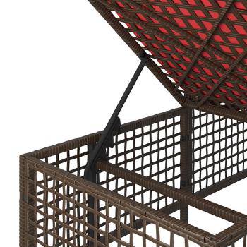 3-teiliges Ecksofa-Set für den Garten mit Kissen, braun, Polyrattan