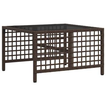 3-teiliges Ecksofa-Set für den Garten mit Kissen, braun, Polyrattan