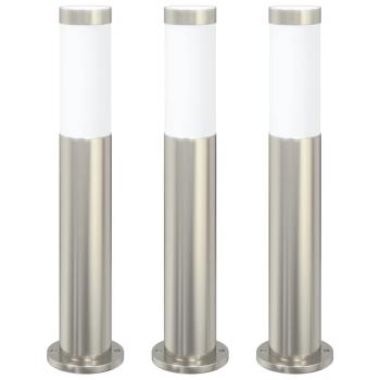 Pollerleuchten 3er 50 cm Edelstahl IP44