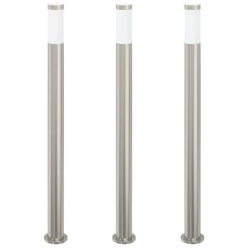 Pollerleuchten 3er 110 cm Edelstahl IP44