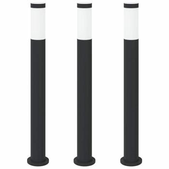 Pollerleuchten 3er 80 cm Edelstahl IP44