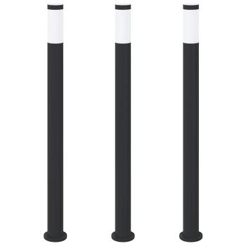 Pollerleuchten 3er 110 cm Edelstahl IP44