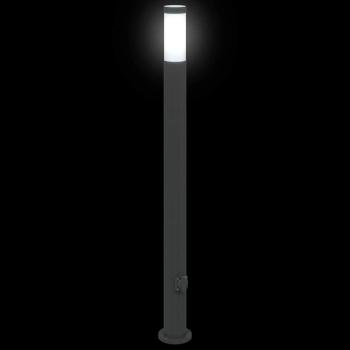 Pollerleuchten mit Auslass 3er 110 cm Edelstahl IP44