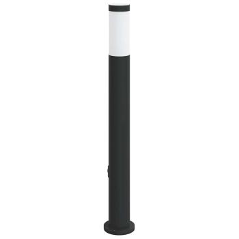 ARDEBO.de - Pollerleuchte mit Sensor&Steckdose 80 cm Edelstahl IP44