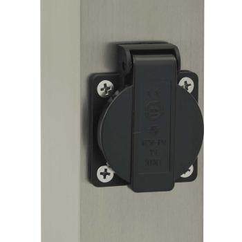 ARDEBO.de - Pollerleuchte mit Sensor und Steckdose 110 cm Edelstahl IP44