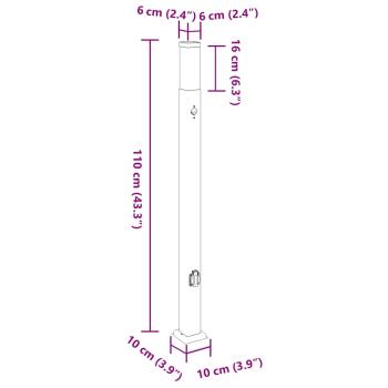 Pollerleuchten mit Sensor&Steckdose 3 Stk. 110 cm Edelstahl IP44
