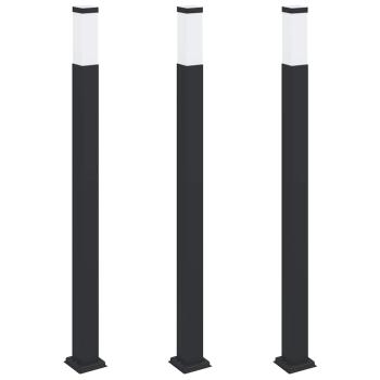 Pollerleuchten 3 Stk. 110 cm Schwarz IP44