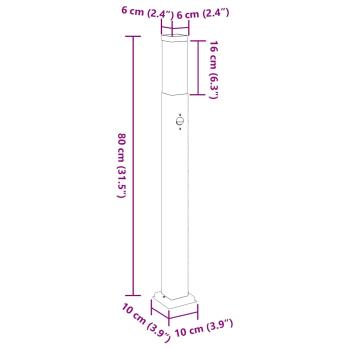 Pollerleuchten mit Sensor 3 Stk. 80 cm Schwarz IP44