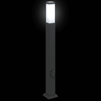 Pollerleuchte mit Auslass 80 cm Schwarz IP44