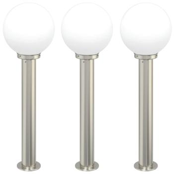 Pollerleuchten 3 Stück 80 cm Edelstahl IP44