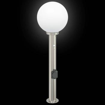 Pollerleuchten mit Sensor&Steckdose 3 Stk. 80 cm Edelstahl IP44