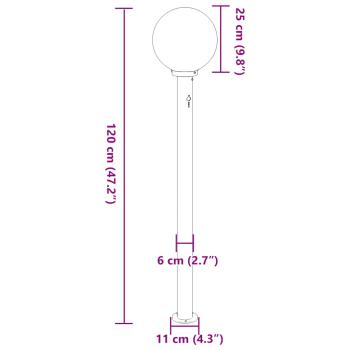 Pollerleuchte mit Sensor 120 cm Schwarz IP44