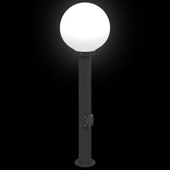 Pollerleuchte mit Auslass 80 cm Schwarz IP44