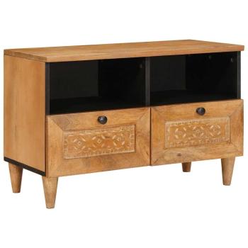 ARDEBO.de - TV-Schränk Hellbraun 70 x 33 x 46 cm massives Mangoholz
