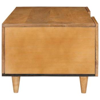 Couchtisch Hellbraun 100 x 54 x 40 cm massives Mangoholz