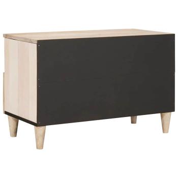 TV-Schränk mit Regal Weiß 70 x 33 x 46 cm massives Mangoholz