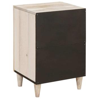 Badezimmer Schrank Weiß 38 x 33,5 x 160 cm Massives Mango Holz