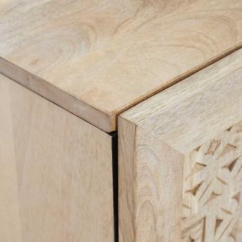 Badezimmer Schrank Weiß 38 x 33,5 x 160 cm Massives Mango Holz