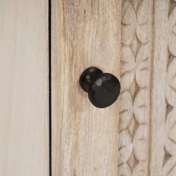 Badezimmer Schrank Weiß 38 x 33,5 x 160 cm Massives Mango Holz