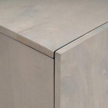 Hochboard Grau und Gold 60 x 33.5 x 100 cm Massivholz Mango