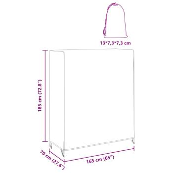 Gartenmöbelabdeckung 165 x 70 x 185 cm 600D Oxford Stoff