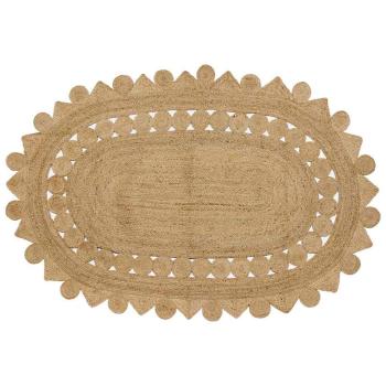 ARDEBO.de - Teppich Beige 205 x 305 cm Jute