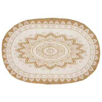 ARDEBO.de - Bereichsteppiche Floral Natur mit weißem Druck 205 x 305 cm