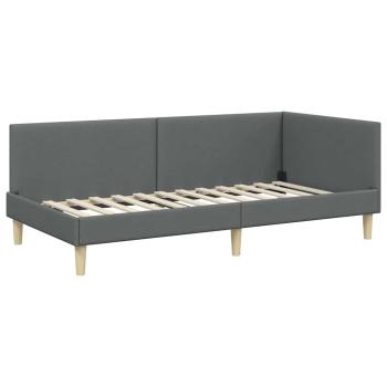 Eckbettgestell Sonstiges mit Kopfteil Dunkelgrau 80 x 200 cm