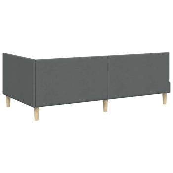 Eckbettgestell Sonstiges mit Kopfteil Dunkelgrau 80 x 200 cm