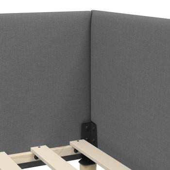 Eckbettgestell Sonstiges mit Kopfteil Dunkelgrau 80 x 200 cm
