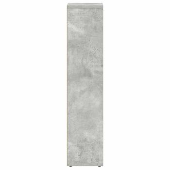 Badezimmerschrank mit Rollenhalter Betongrau 20,5x20x90 cm