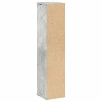 Badezimmerschrank mit Rollenhalter Betongrau 20,5x20x90 cm
