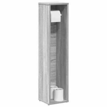 ARDEBO.de - Badezimmerschrank mit Rollenhalter Grau Sonoma 20,5x20x90 cm