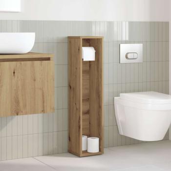 ARDEBO.de - Badezimmerschrank mit Rollenhalter Artisan Oak 20,5x20x90 cm
