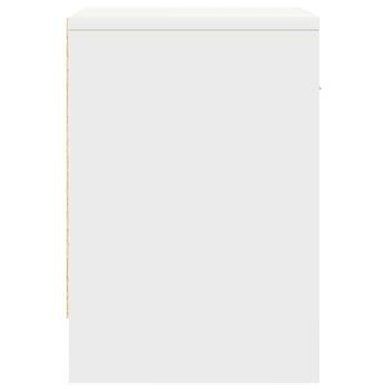 Nachttisch mit Schublade Weiß 39x28x41 cm