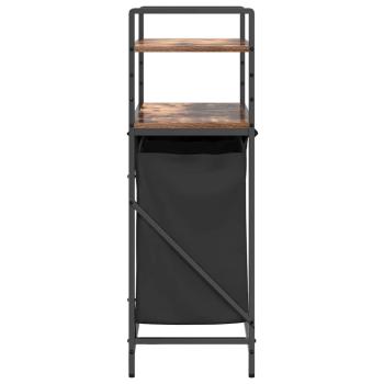 Wäschekorb 2 Fächer mit Ablagen Räuchereiche