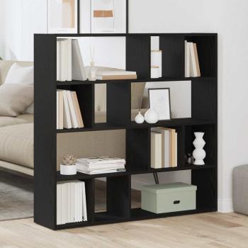 ARDEBO.de - Bücherschrank/Raumteiler Eiche schwarz 105x24x102 cm