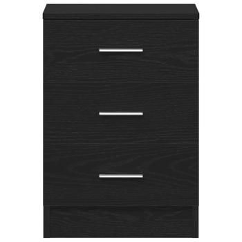 Nachttische 2 Stk. Schwarze Eiche 38x35x55 cm Holzwerkstoff